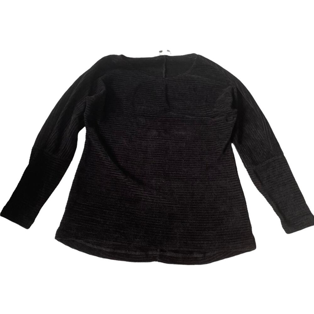 Status by Chenault Chenille Sweater Ribbed S Black EUC